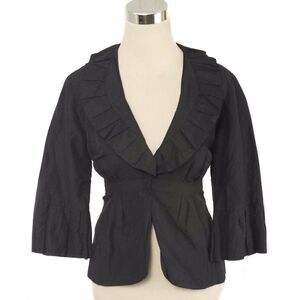 CABI #693 Cosette Shimmering Black Portrait Collar Blazer Size Women's 6